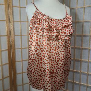 Motherhood Maternity Lg Ruffle Blouse